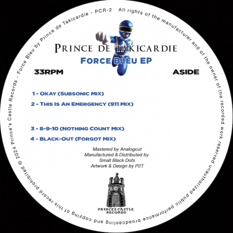 ( PCR-2 ) PRINCE DE TACKICARDIE - Force Bleu EP ( 12" ) Prince's Castle Records